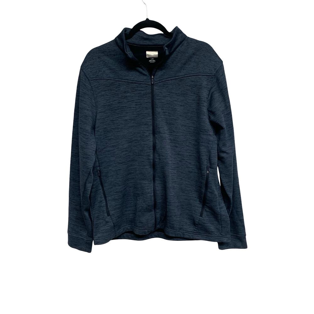 Greg Norman Full Zip Jacket Men’s Large Navy Blue Golf Pullover Polyester